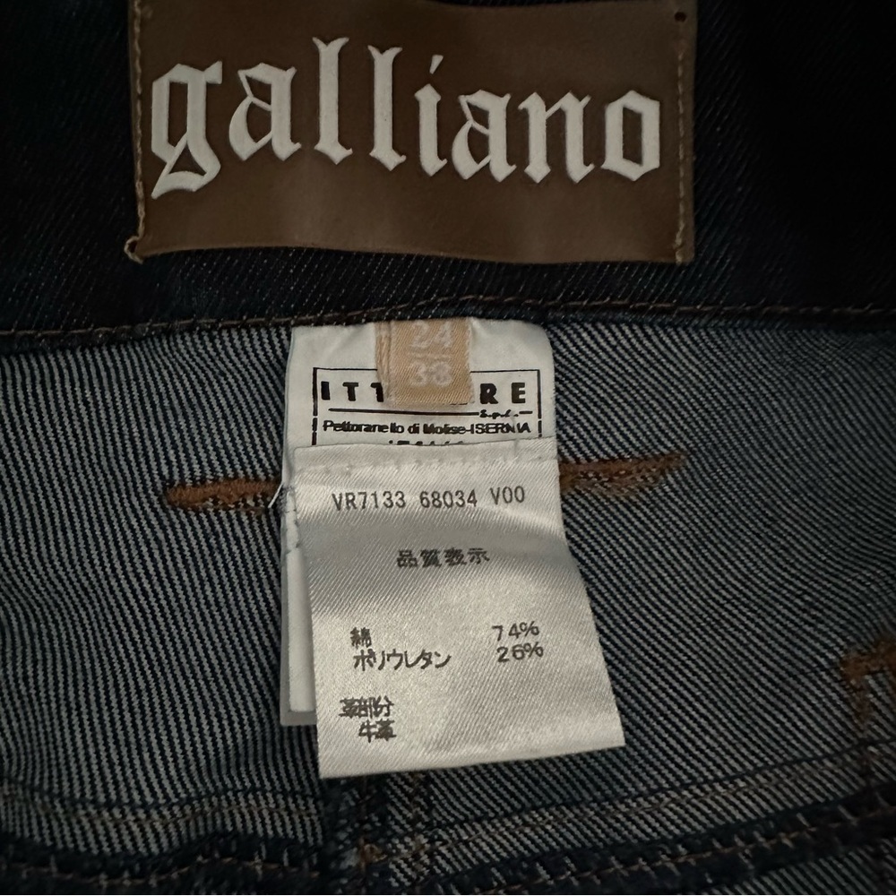 John Galliano Logo Denim Overalls 38 / 4 NWOT - Picture 8 of 16